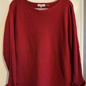Calvin Klein Crimson Ribbed Sweater